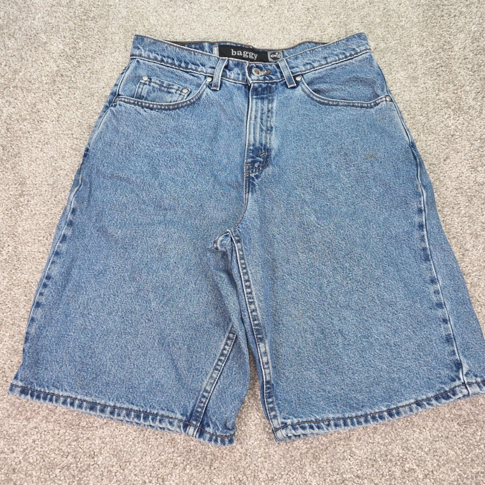 Vintage Levis SilverTab Baggy Denim Shorts Mens 31 Blue Made in USA 90s Skater